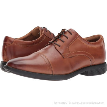 Nunn Bush Men's Dixon Cap Toe Oxford with KORE Comfort Walking Technology, COGNAC, 8.5 Wide US